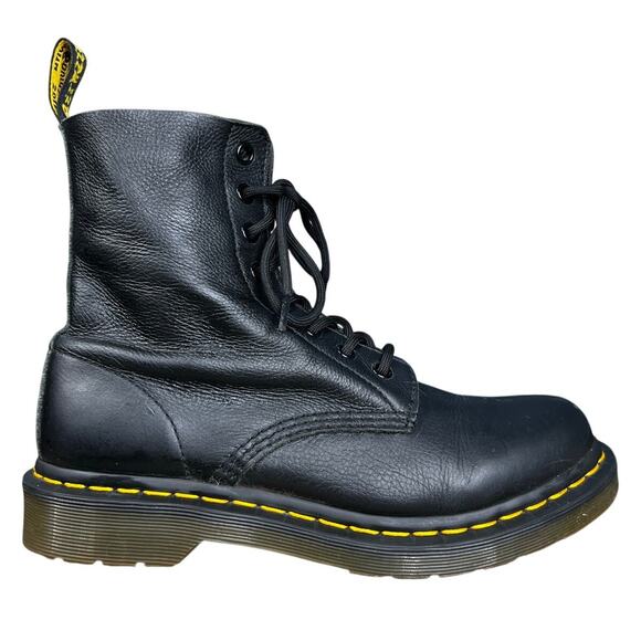 Dr. Martens Shoes - Dr. Martens Women's Pascal Black Leather Combat Boot Size US 8